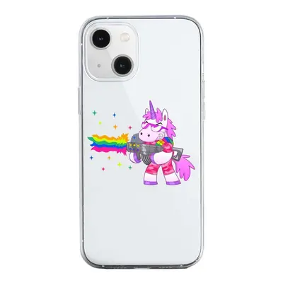 Kryt TopQ iPhone 13 silikon Rainbow Gun 64672