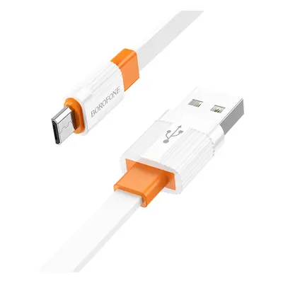 Borofone kabel BX89 Union - USB na Micro USB - 2,4A 1 metr bílo-oranžový