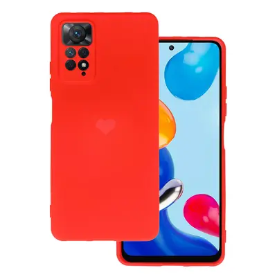 Vennus Silikonové pouzdro se srdcem pro Xiaomi Redmi Note 11 Pro/Note 11 Pro 5G design 1 červené