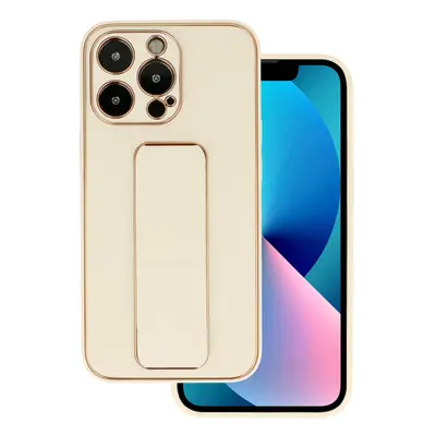 Kožený kryt TEL PROTECT se stojánkem pro Iphone 11 Pro zlatý