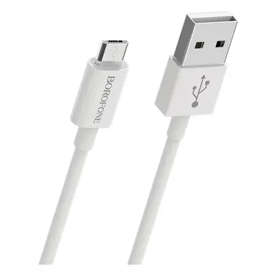 Kabel Borofone BX22 Bloom - USB na Micro USB - 2,4A 1 metr bílý