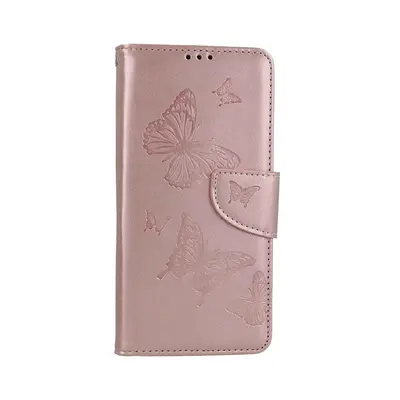 Pouzdro TopQ Xiaomi Redmi Note 12 knížkové Butterfly růžové světlé 112025