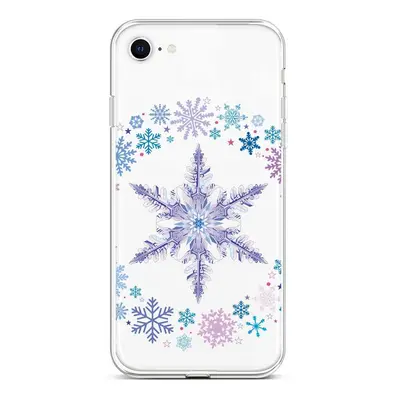 Kryt TopQ iPhone SE 2022 silikon Snowflake 73956