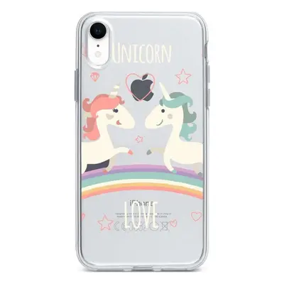 Pouzdro TopQ iPhone XR silikon Unicorn Love 33982