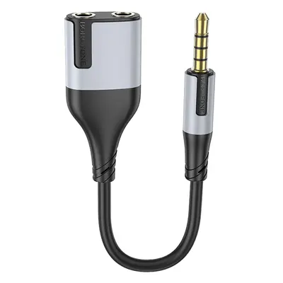 Kabel Borofone BL19 Creator 2 v 1 - jack 3,5 mm samec na 2x jack 3,5 mm samice černý