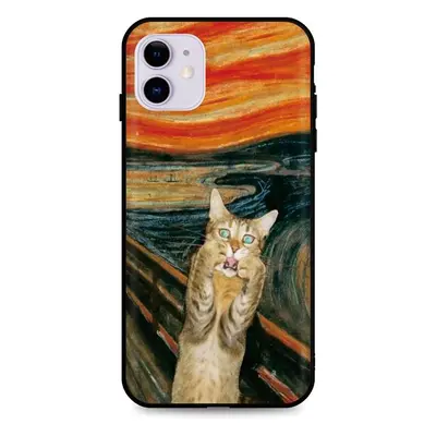 Kryt TopQ iPhone 11 silikon Scared Cat 48916