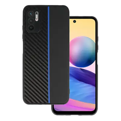 Tel Protect CARBON pouzdro pro Xiaomi Redmi Note 10 5G black s modrým pruhem