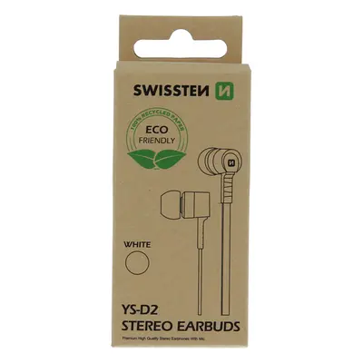 Sluchátka swissten earbuds rainbow ys-d2 bílá (eco balení)