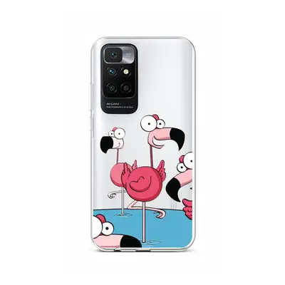 Kryt TopQ Xiaomi Redmi 10 silikon Cartoon Flamingos 66559