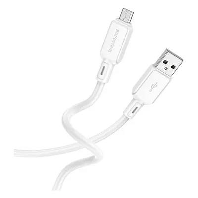 Borofone kabel BX94 Crystal color - USB na Micro USB - 2,4A 1 metr bílý