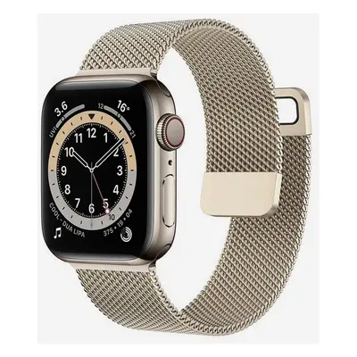 Kovový řemínek TopQ LUXURY Magnet pro Apple Watch 38-40-41 mm zlatý 95812