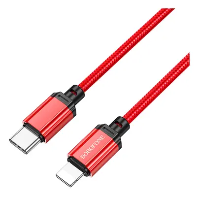 Kabel Borofone BX87 Sharp - Type C to Lightning - PD 20W 1 metr červený