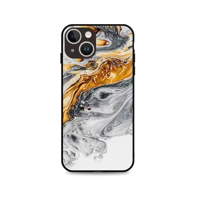 Kryt TopQ LUXURY iPhone 15 pevný Marble šedo-zlatý 111298