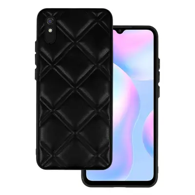 Kožené 3D pouzdro pro Xiaomi Redmi 9A design 3 černé