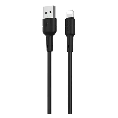 Borofone kabel BX30 Silikonový - USB na Lightning - 2,4A 1 metr černý