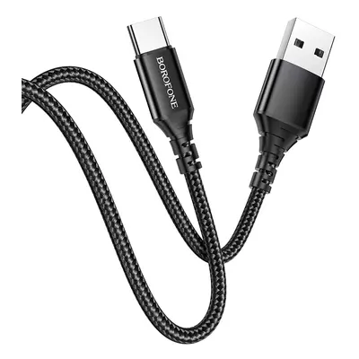 Kabel Borofone BX54 Ultra Bright - USB na typ C - 2,4A 1 metr černý