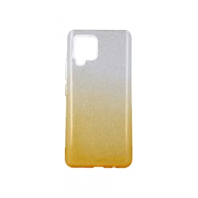 Kryt TopQ Samsung A42 glitter stříbrno-oranžový 55359