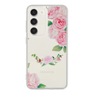 Kryt Tel Protect Flower Samsung S23 s růžovými květy 98495