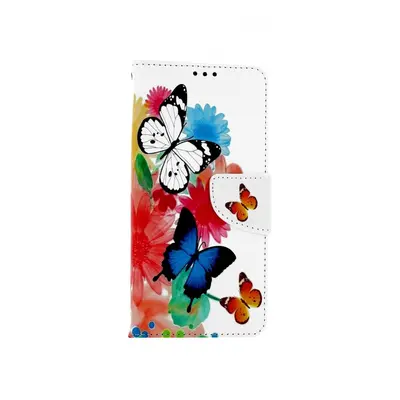 Pouzdro TopQ Xiaomi Redmi Note 10 knížkové Barevné s motýlky 58252