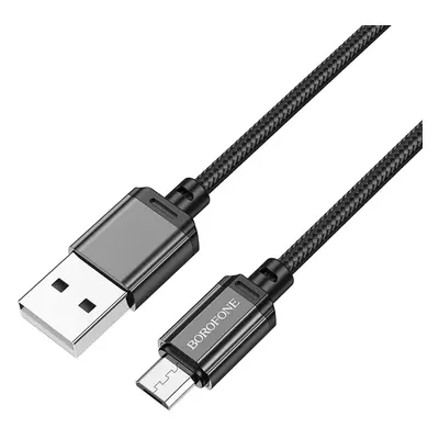 Kabel Borofone BX87 Sharp - USB na Micro USB - 2,4A 1 metr černý