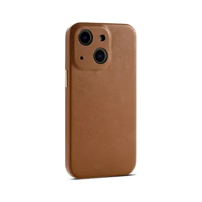 Kryt TopQ Soft Leather iPhone 13 hnědý 75378