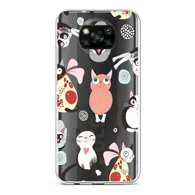 Kryt TopQ Xiaomi Poco X3 silikon Cats 2 60825