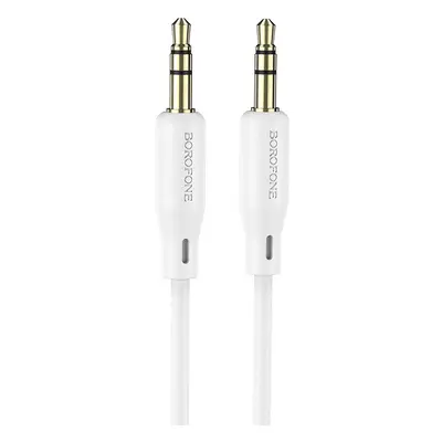 Audio kabel Borofone BL18 jack 3,5 mm na jack 3,5 mm bílý