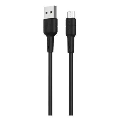 Borofone kabel BX30 silikonový - USB na Micro USB - 2,4A 1 metr černý