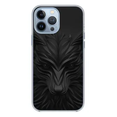 Kryt TopQ iPhone 13 Pro Max silikon Černý vlk 65300