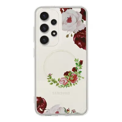 Kryt Tel Protect Flower Samsung A13 s červenými květy 98499