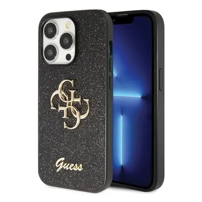 Originální pouzdro GUESS hardcase Glitter Script Big 4G GUHCP14LHG4SGK pro Iphone 14 Pro black