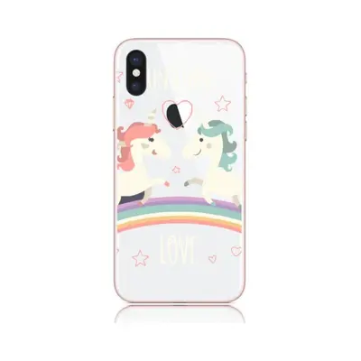 Pouzdro TopQ iPhone X pevné Unicorn Love 21217