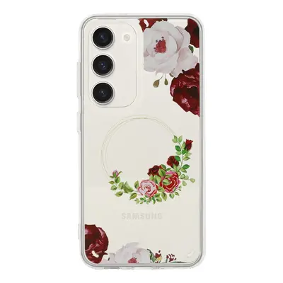 Kryt Tel Protect Flower Samsung S23 s červenými květy 98494