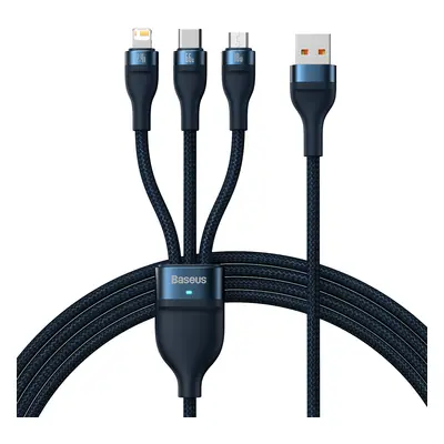 Kabel Baseus Flash Series II 3 v 1 - USB Type C, Lightning, Micro USB - 66W 6A 1,2 metru (CASS04