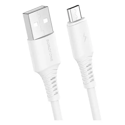 Kabel Borofone BX47 Coolway - USB na Micro USB - 2,4A 1 metr bílý