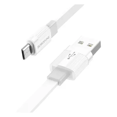 Borofone kabel BX89 Union - USB na Micro USB - 2,4A 1 metr bílo-šedý