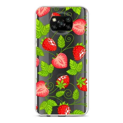 Kryt TopQ Xiaomi Poco X3 silikon Strawberries 60855