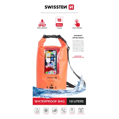 Vodotěsné pouzdro Swissten Waterproof oranžové 10l