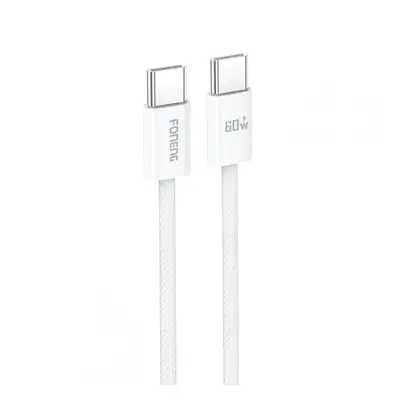 Foneng Kabel X110 - typ C na typ C - PD 60W 3A 1,2 metru bílý