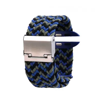 Pletený řemínek TopQ Braid pro Apple Watch 3-4-5-6-SE 42-44mm modro-šedý 60392