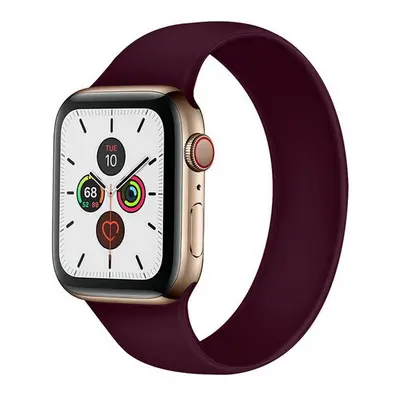 Silikonový řemínek TopQ Basic pro Apple Watch 3-4-5-6-SE 42-44mm vínový 60336