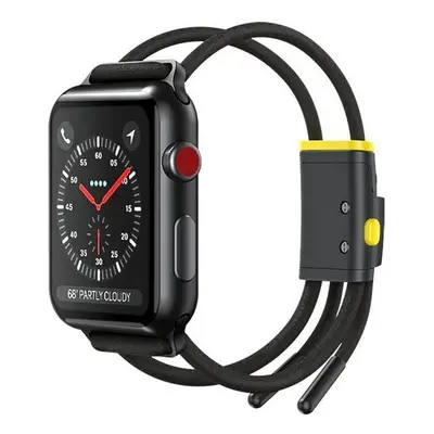 Silikonový řemínek Baseus Rope Strap pro Apple Watch 3-4-5-6-SE 38-40mm černý 59149