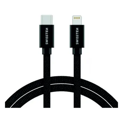 Datový kabel Swissten USB-C / Lightning 1,2m černý 38123