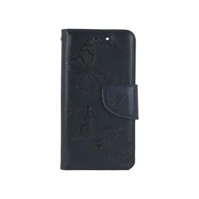 Pouzdro TopQ iPhone SE 2022 knížkové Butterfly modré tmavé 75015