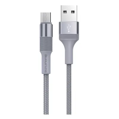 Borofone kabel BX21 Outstanding - USB na Micro USB - 2,4A 1 metr šedý