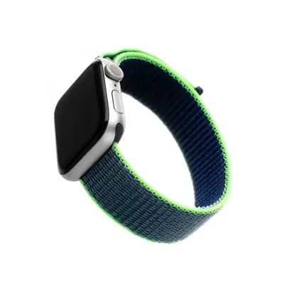 Nylonový řemínek FIXED Nylon Strap pro Apple Watch 38/40/41mm, neonově modrý