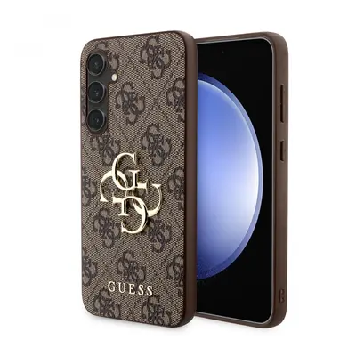 Zadní kryt Guess PU 4G Metal Logo pro Samsung Galaxy S23 FE Brown