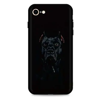 Kryt TopQ iPhone SE 2020 silikon Dark Pitbull 49322