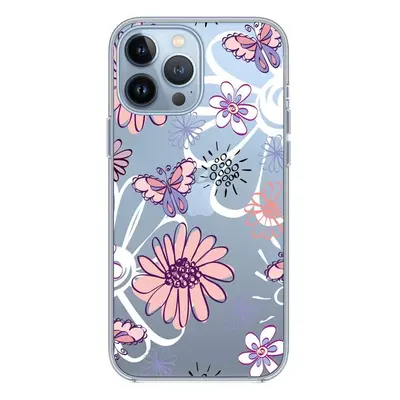 Kryt TopQ iPhone 13 Pro Max silikon Flowers 65295