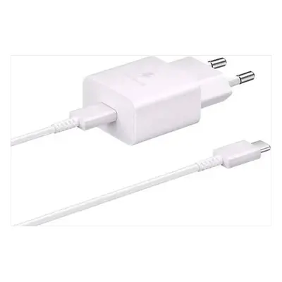 Originální rychlonabíječka Samsung EP-T2510XWE + datový kabel USB-C 25W bílá